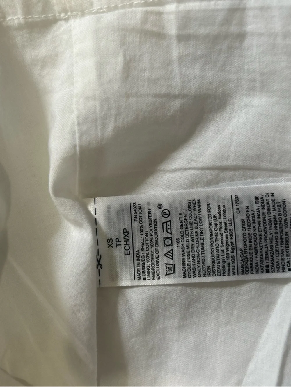 GAP White Sleeveless Eyelet Midi Dress with Ruffle Hem - Picture 11 of 12